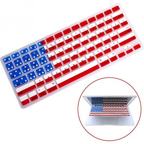NeeJee US Stars and Stripes Flag Keyboard Protector Cover-Silicone Guard for Apple Macbook Air/Pro (15 inch)