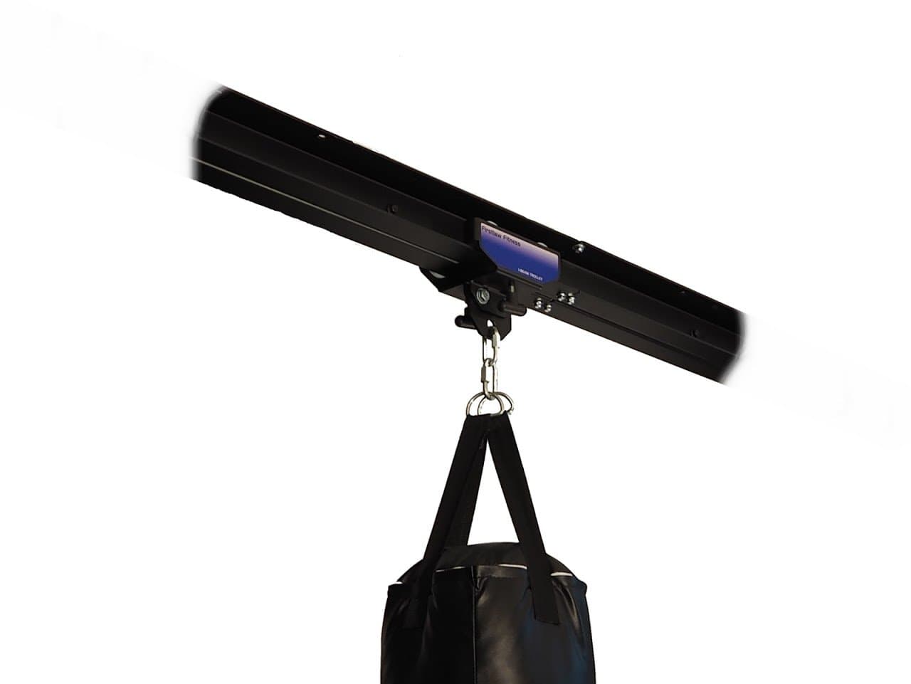 I-Beam Rolling Mount for Punching Bag & 8 Feet Rail Combo - Blue Rolling Mount - Made in The USA