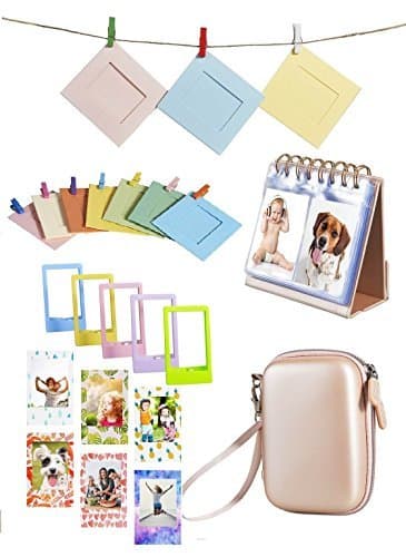 HP Sprocket and Polaroid Zip Instant Printer Accessories Bundle, 5 in 1 Kit Includes: Printer Case, Photo Albums, Color mini photo frame, Magnetic photo framens, Wall Hanging frame