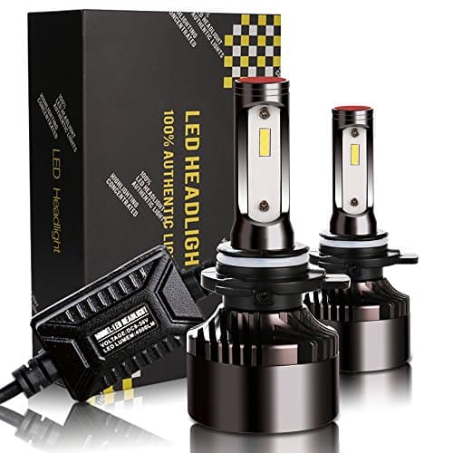 FUSTRONG 9012 Car LED Headlight Bulb Import Chip Cool White Conversion Kit 6000K 8000Lm 80W 2 light bulbs 3 year Warranty