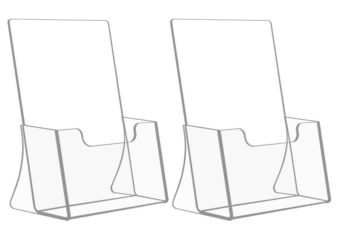 HIIMIEI Freestanding Brochure/Leaflet Holder A4 2 Pack