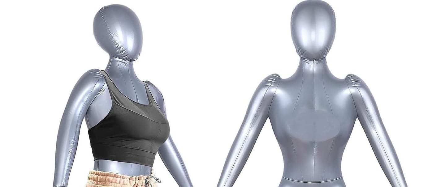 Loop Group � Inflatable Female Half Body Mannequin Torso Top Shirt Dress Dummy Model Display, PVC Plastic Air Filled Half Body Mannequin Display Dummy Inflatable