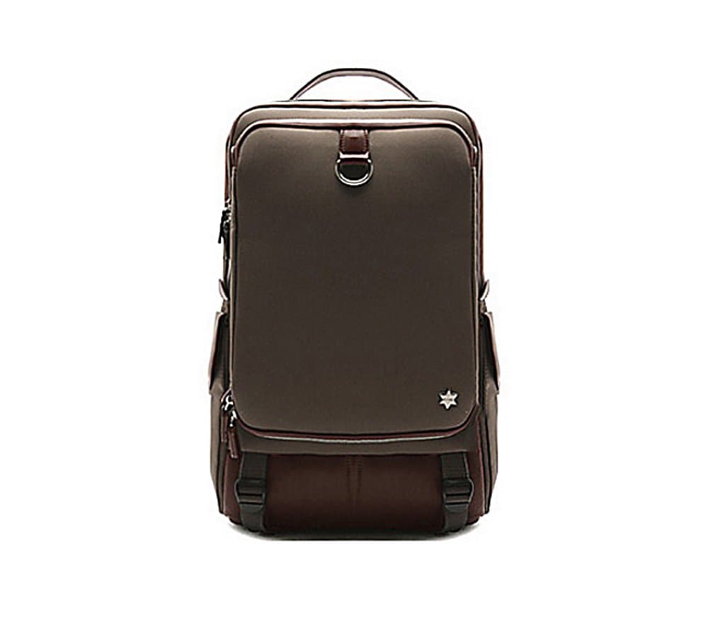 Hard Canvas Casual Daily Laptop Computer Storage Backpack (Brown)