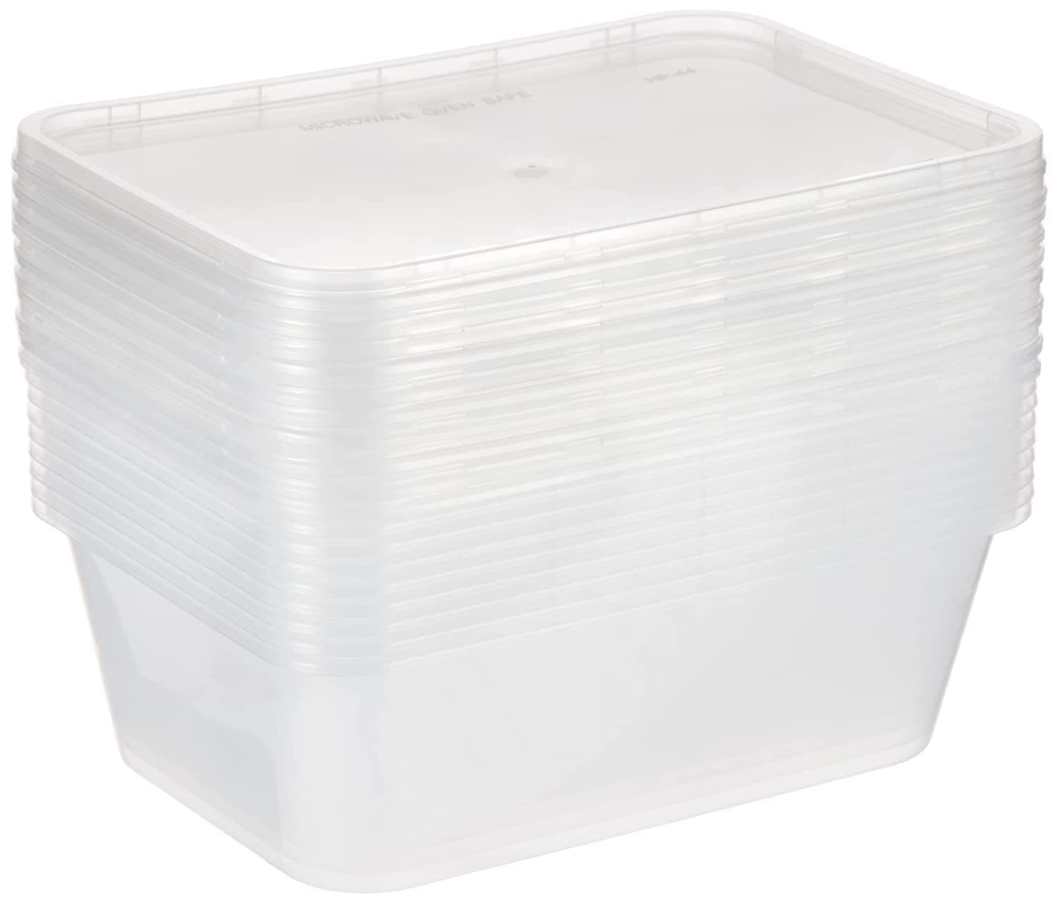 Hotpack Disposable Twin Pack Food Storage Microwavable Container 750ml with Lid, 10 Pieces