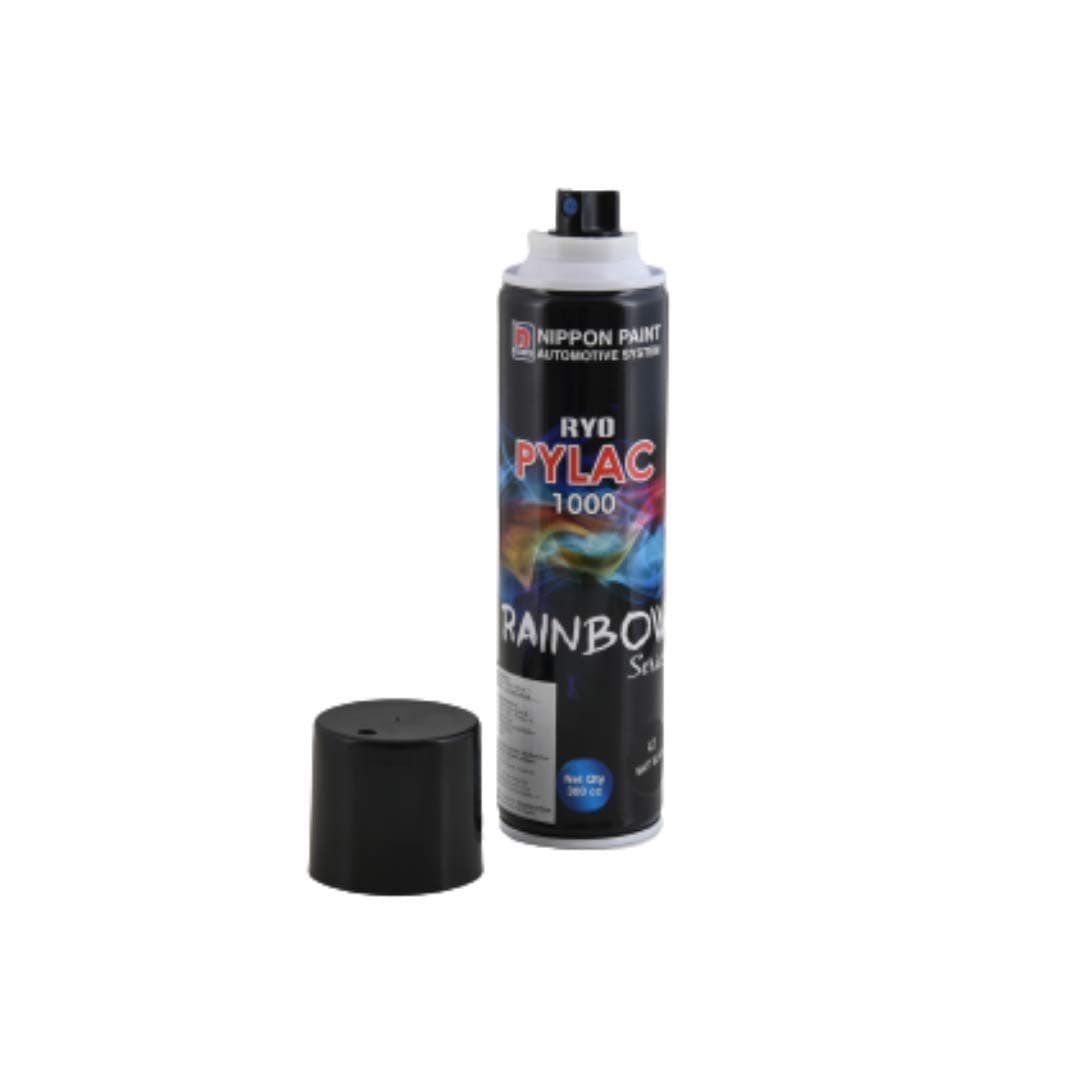 Nippon Paint Ryo Pylac Acrylic Spray Paint (Matt Black) | Ready to Use, Multi-Purpose Matt Finish DIY Paint for Car, Bike, Furniture & Craft | Metal, Wood, Plastic, FRP, POP (300 ml)
