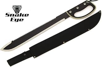 Snake Eye Tactical Full-Tang Fixed Blade Machete w/ Sheath Outdoors Hunting Camping Fishing (BK)