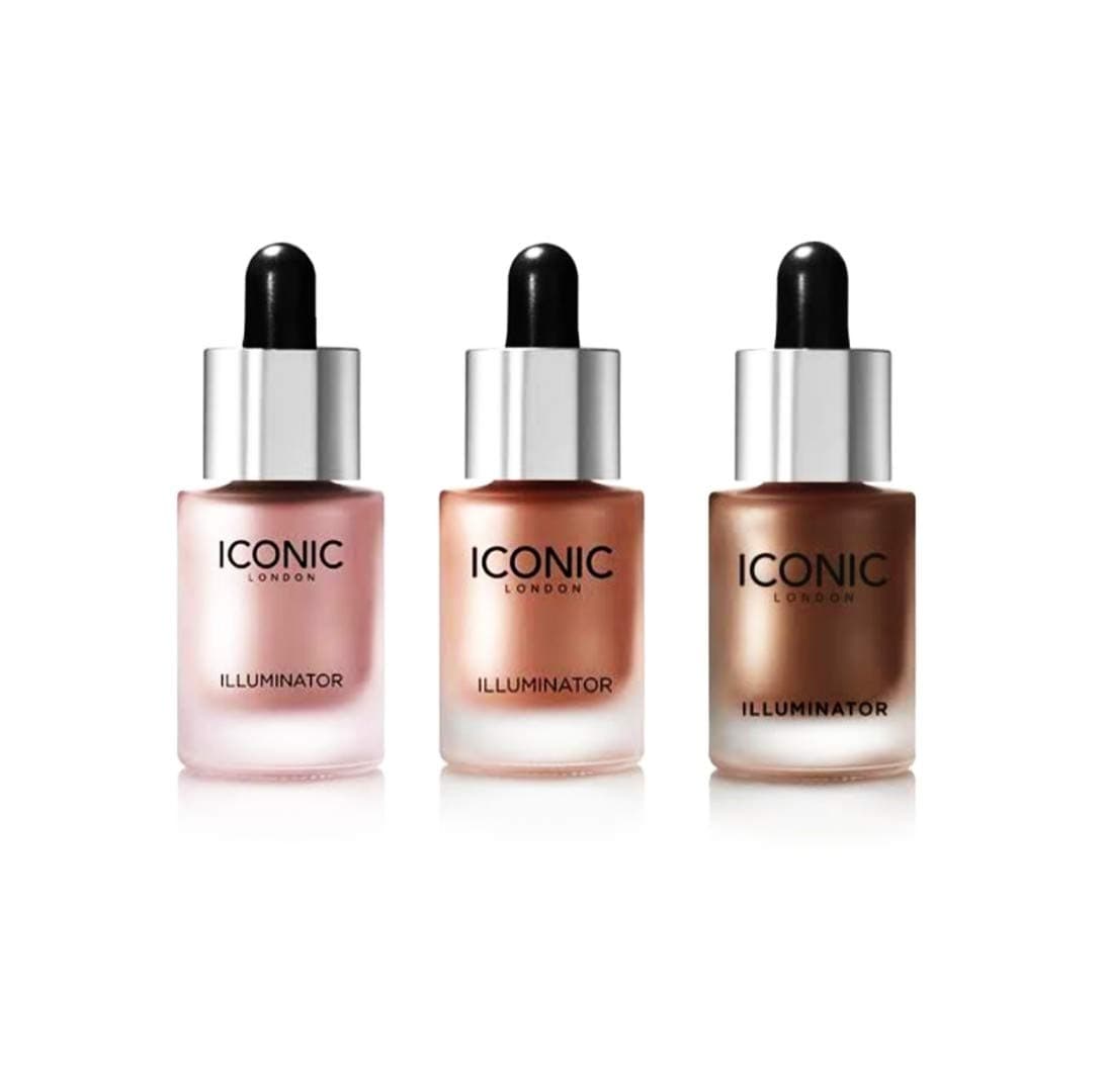 KISSOFF Iconic Illuminator Highlighter For Face Makeup To Glow Pack Of 3 Iconic For Women/Girls