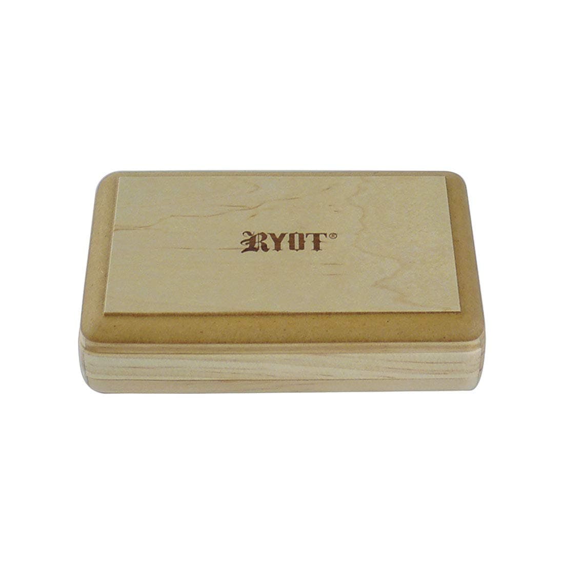 RYOT 3x5” Solid Top Box in Natural | Premium Wooden Box Perfect for Sifter - Monofilament Mesh Screen - Glass Base Tray - Prep Card - Pollen Catcher