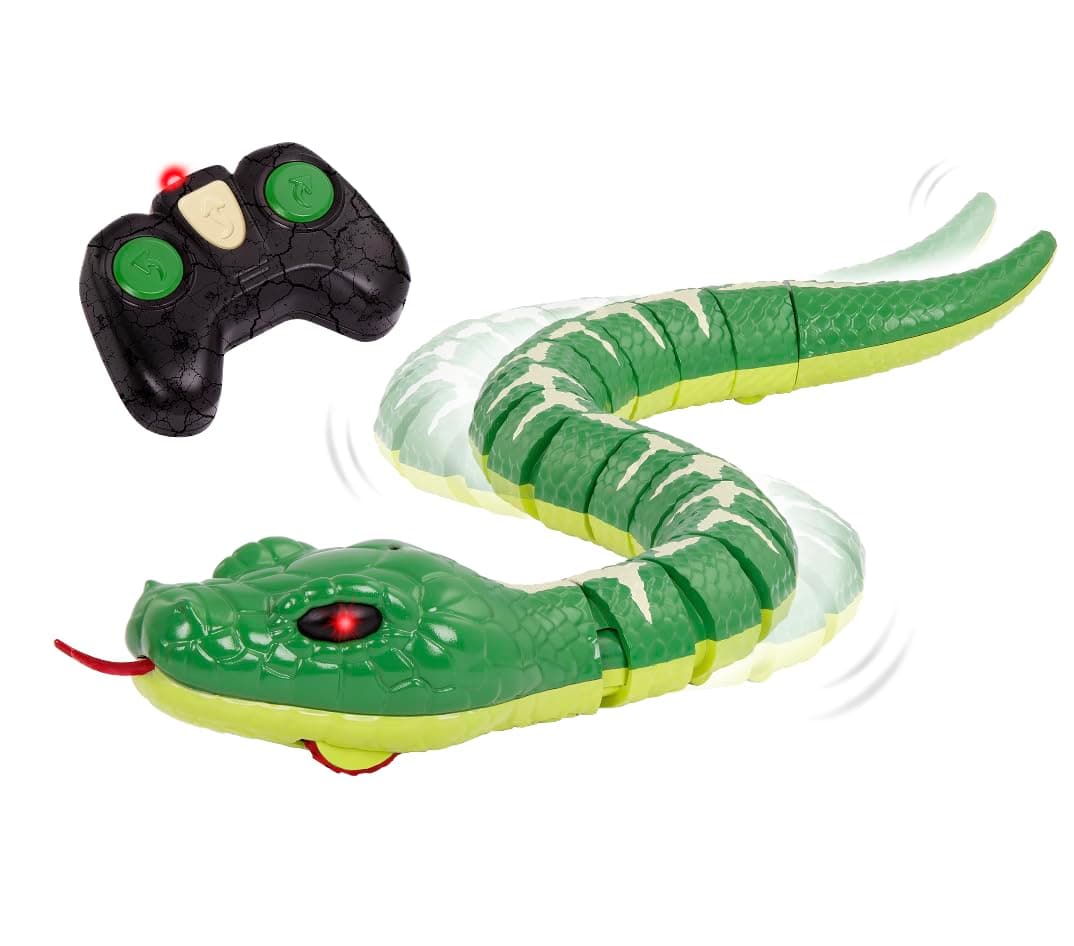 Terra By Battat AN2801Z – Remote Controlled Emerald Boa – Illuminated Eyes (LED) – 26.7 x 7 x 25.5 cm – Green – Suitable for Ages 3 and Above