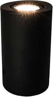 Matt Black GU10 Floor or Table Lamp Uplighter with Tilt Capability by Happy Homewares