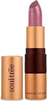 - Ayurvedic Lipstick - Massive Mauve 605, 4gm | Creamy Texture | Enriched with Organic Ghee & Almond Oil | Moistured & Nourished Lips | 4gm