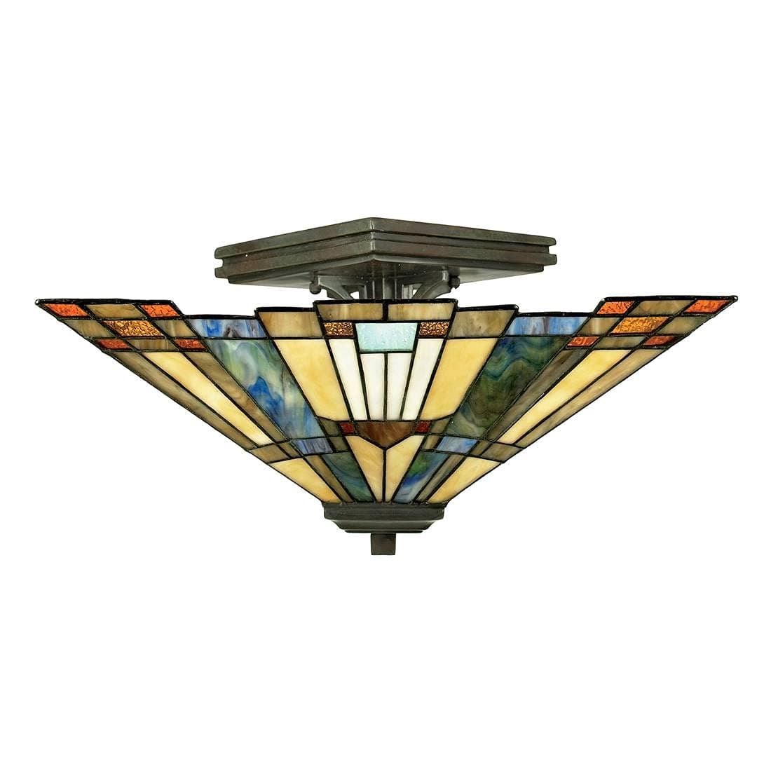 Elstead WELLAND/F/SAB Welland Mini LED Flush Ceiling Light in Aged Brass - Dia: 245mm
