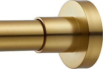 EBOATOP Gold Shower Curtain Rod - Never Rust No Drill Non-Slip Spring Tension Shower Rod, 27-43 inches Metal Steel, Gold