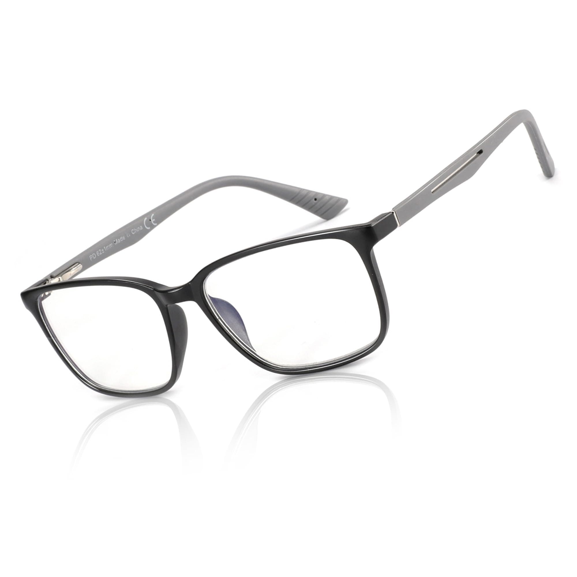 BLUEMOKY Blue Light Reading Glasses for Men,Sport Square Frame Readers, Anti Glare Computer Glasses