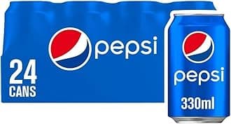 Pepsi Regular Soft Drink 330ml Classic Flavor | Convenient Size | Ideal for Parties | Blue Cans | Refreshing Carbonated Beverage (48 Cans)