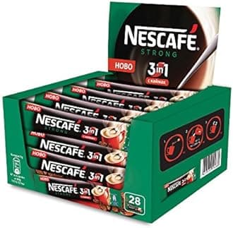 Nescafe 3 in 1 Strong Instant Coffee Single Packets, (Pack of 28)