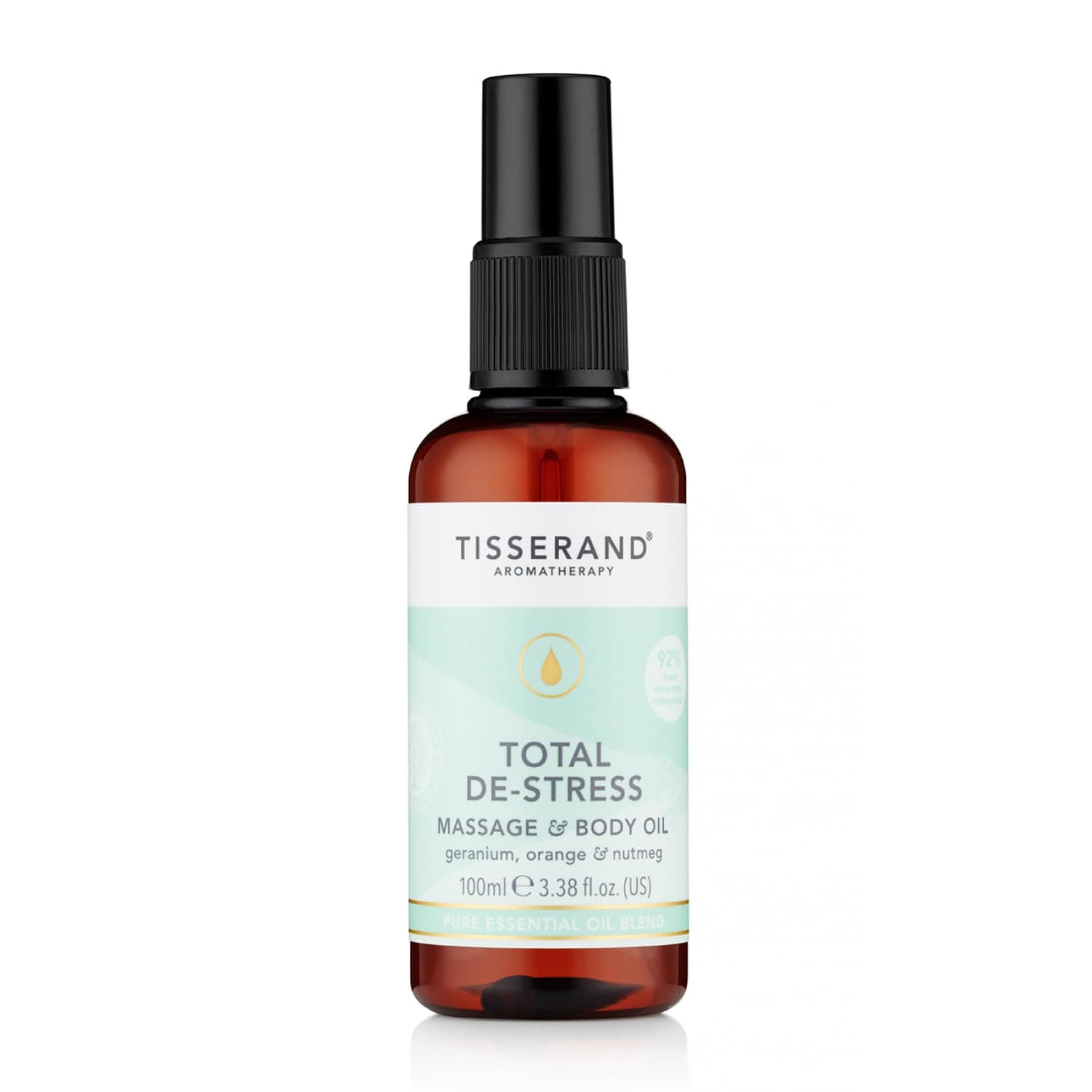 Aromatherapy - Total De-Stress - Aromatherapy Bath Oil - Orange, Geranium, Nutmeg Essential Oil - 100% Natural Pure Essential Oils - 100ml