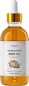 Coconut Cream Pie Body Oil Handcrafted Body Oil Moisturizing Coconut Oil Soothing Comfort Scented Juicy Body Oils for All Skin Types