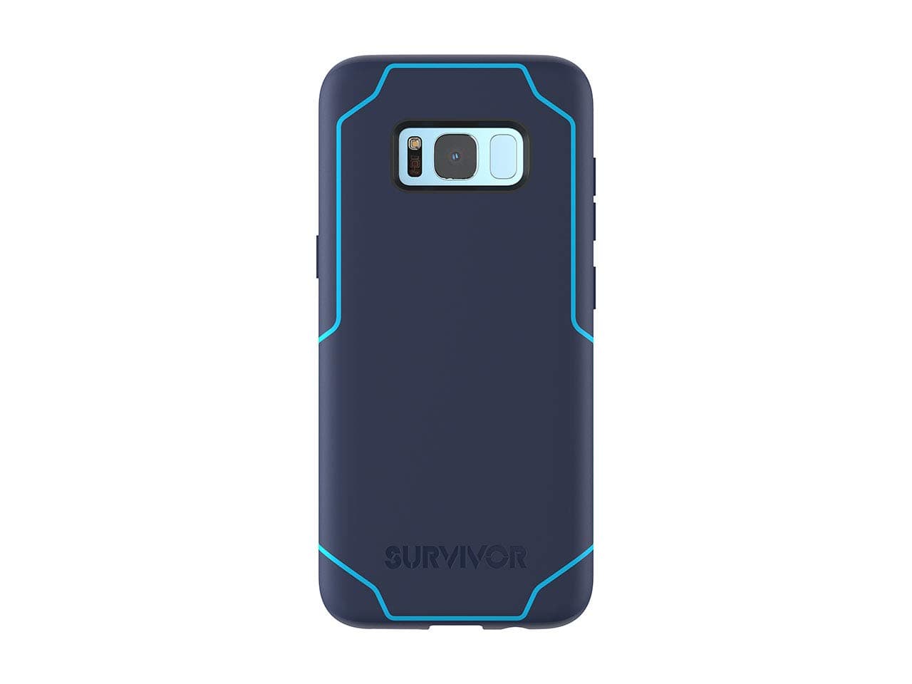 Griffin Survivor Strong Samsung Galaxy S8+ Case with Slim and Shock-Absorbing Design - Navy/Coral Blue
