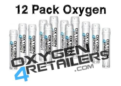 12 Pack - Portable Oxygen Bar in a Can by Oxygen4Energy