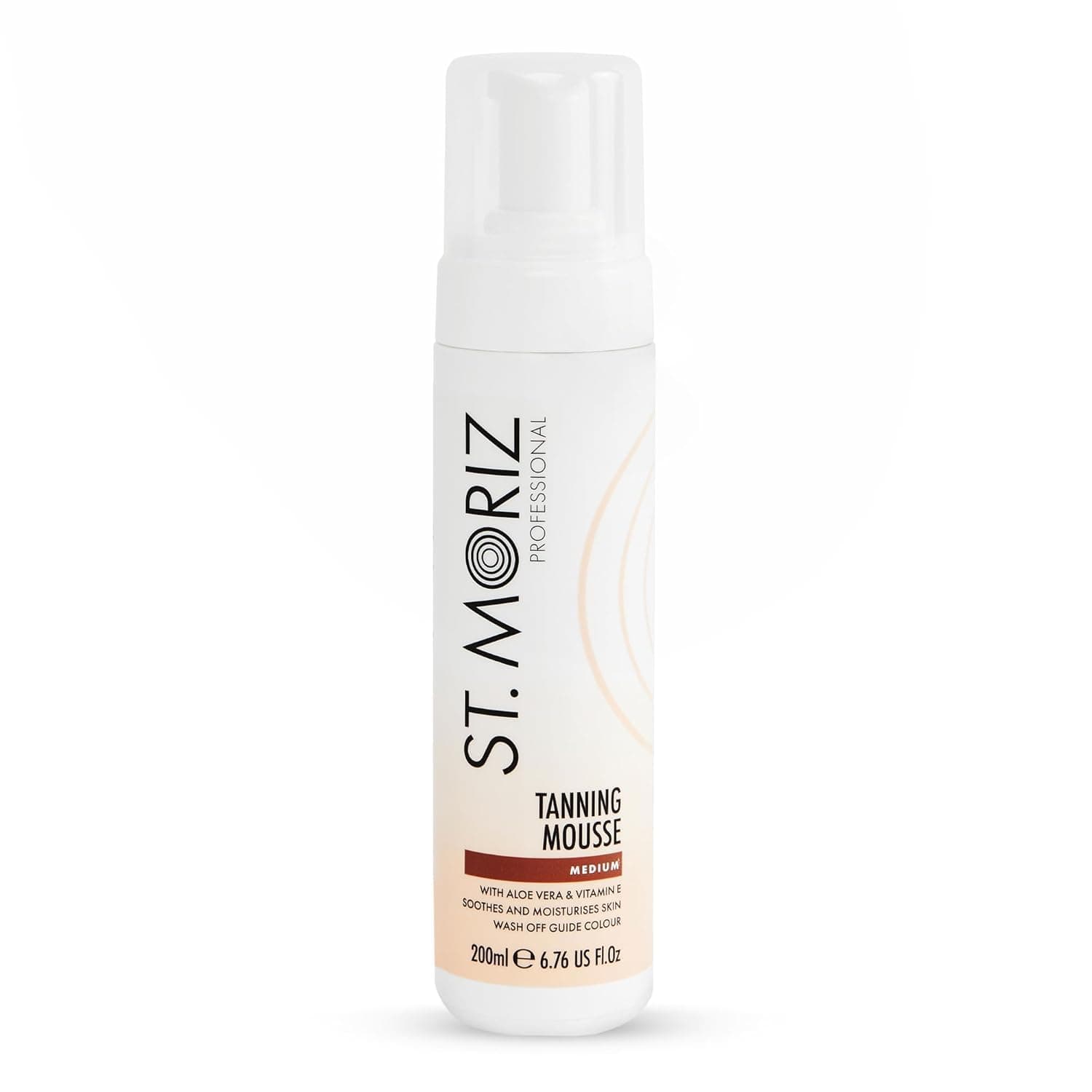 St Moriz Professional Medium Self Tanner Mousse - Sunless Instant Self Tanning Foam for a Deep, Natural Looking Fake Tan - With Aloe Vera & Vitamin E (6.76 fl oz)