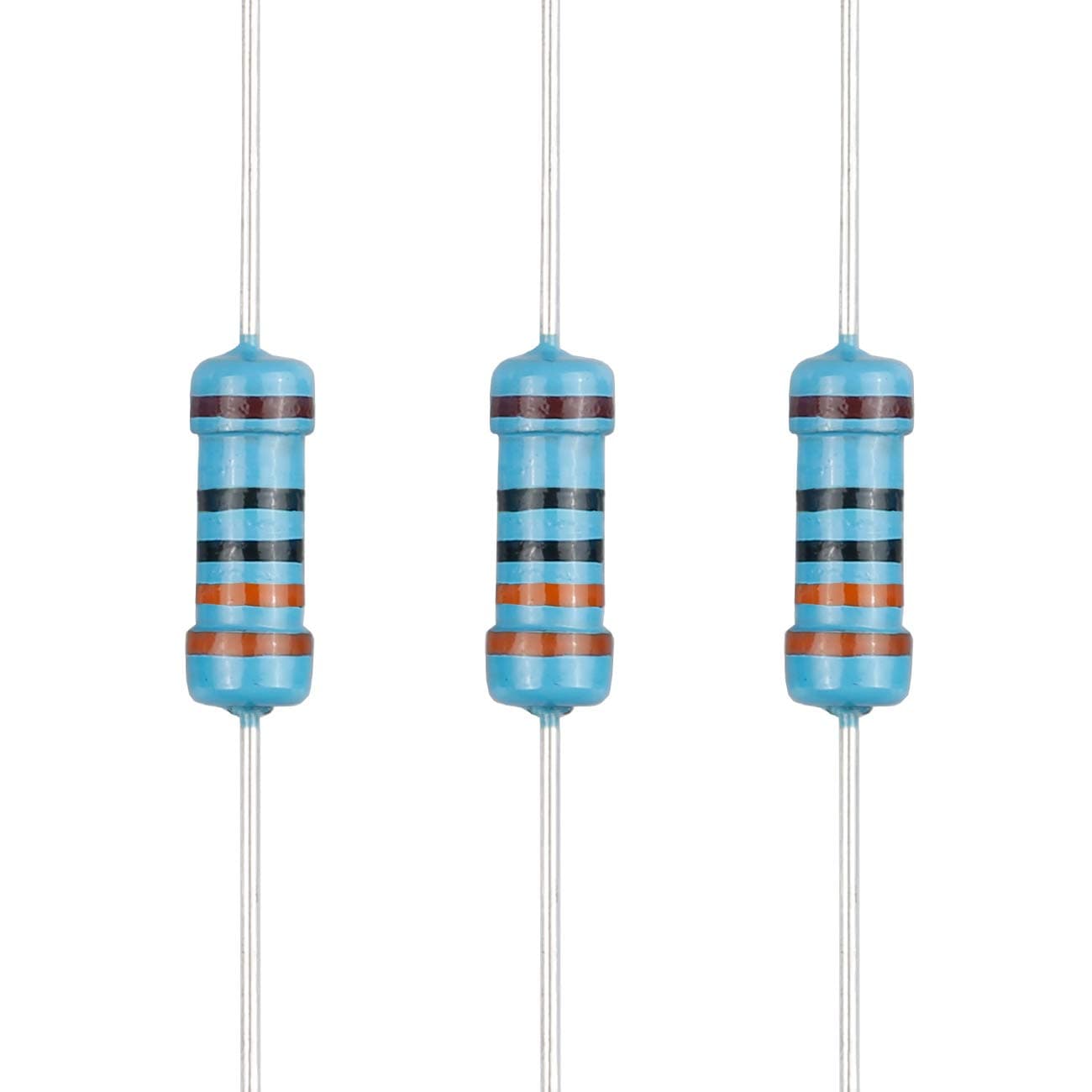 100pcs 330 ohm Resistor 1/2w (0.5Watt) ±1% Tolerance Metal Film Fixed Resistor, Multiple Values of Resistance Optional