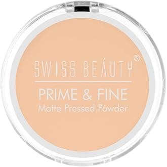 Swiss Beauty Prime & Fine Matte Pressed Powder For All Skin Types, Face Makeup, Shade- Very Natural, 8g