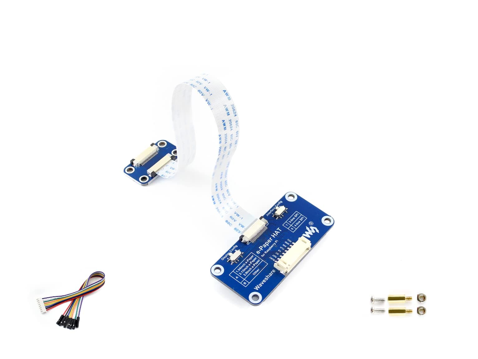 E-Paper Driver HAT, Compatible with Raspberry/Nucleo Main Control Boards, for Waveshare SPI Interface E-paper Raw Panels