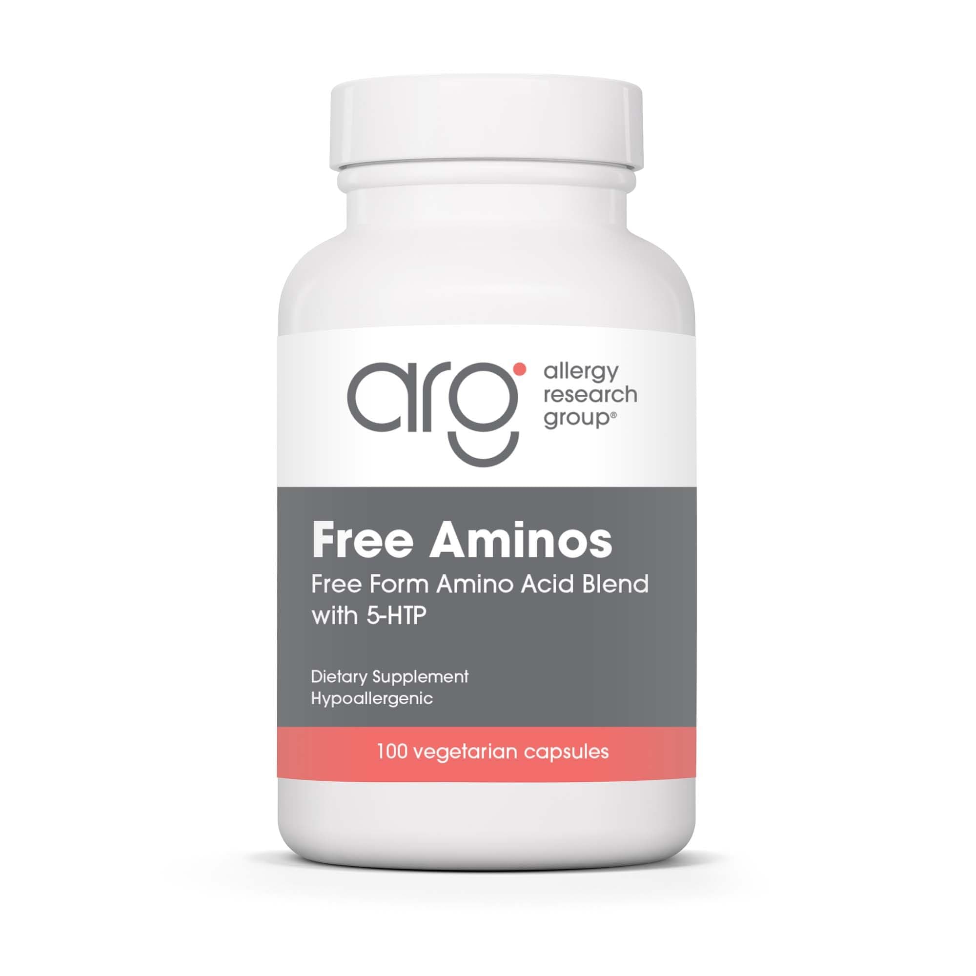 Free Aminos Supplement - Lean Muscle Mass Support, Vegetarian Capsules - 100 Count