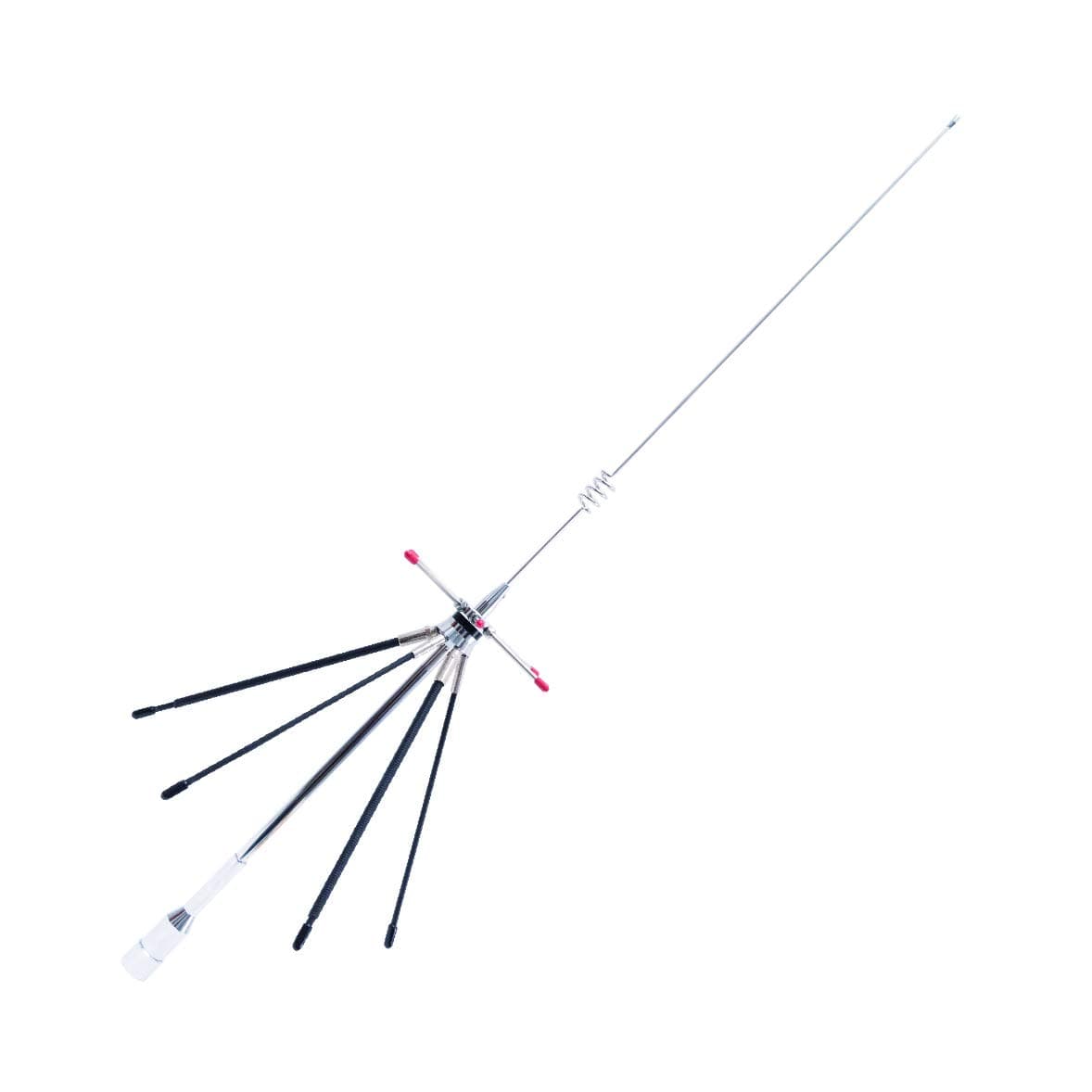 GRA‑D220R Mini Discone Antenna | 100–1600 MHz Receiver, 144/430/904/1200 MHz Transmit, 29.5" Stainless Portable Scanner Whip