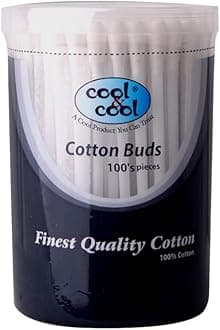 Cool & Cool Ear Buds -100's - Round Thick Tips,Cotton Swabs,100% Cotton,Double Tipped,Hygienic,Gentle & Safe Swabs for Ears - Assorted