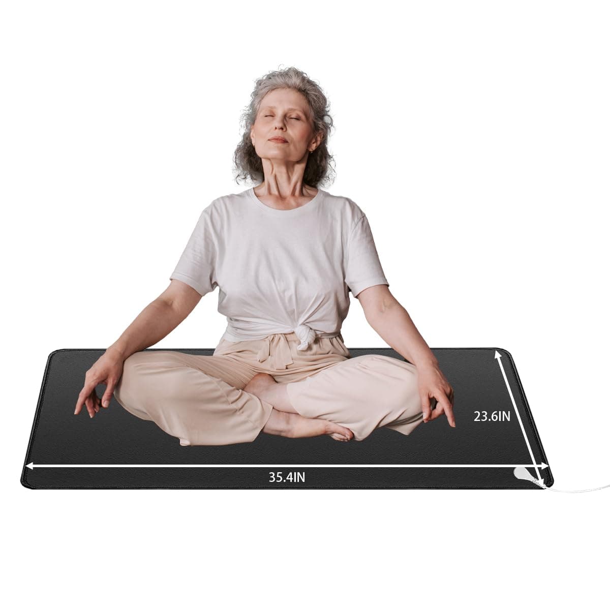 NIULAFR Grounding Mat Kit, Improves Sleep,Reduce Inflammation, with 15ft Straight Cord,for Healthy Grounding Energy,Improve Sleep and Helps with Anxiety(35.4inch x 23.6 inch)