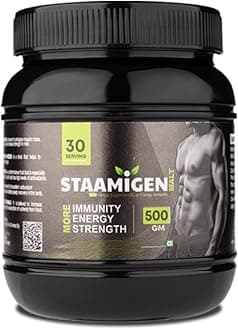 - Staamigen Malt - Ayurvedic Weight Gainer for Men with Natural Ingredients to Boost Muscle Mass, Stamina, Appetite, and Overall Wellness - 500 Grams
