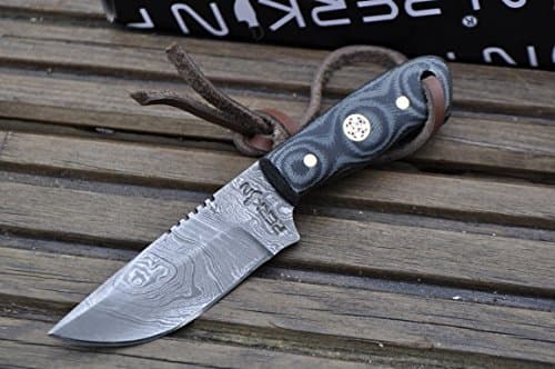 PerkinDamascus Steel Knife Small Bushcraft Knife