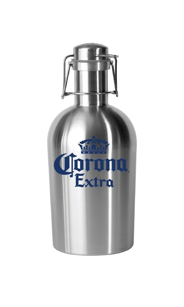 Corona Stainless Crown Logo Growler, Metallic