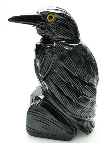 The Magic Is In You 3" Black Onyx Raven (Crow) - Hand Carved Spirit Animal Totem