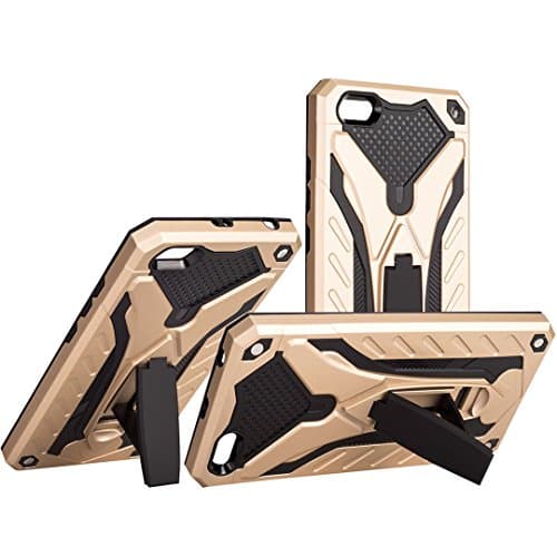 Vivo V5/Y67/V5s/V5 Lite 1609 Case, Awesome Foldable Movie Stand Special Patent Design 2 In 1 Armor Slim Cover, TAITOU New Cool Ultralight Thin Warrior Case For Vivo V5 Gold