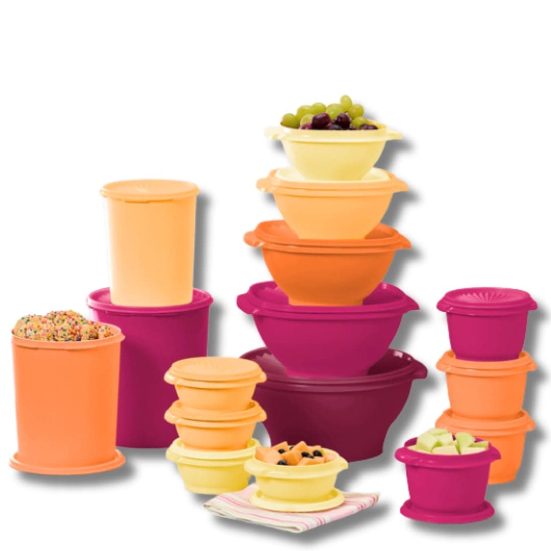 Heritage Collection 16 Container Set with Lids. Food Storage Containers, Set of 32