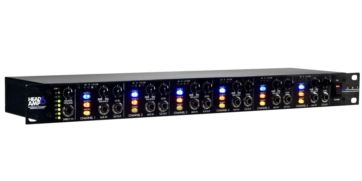 Art Pro Audio HeadAmp6-6 Channel Headphone Amp, Black