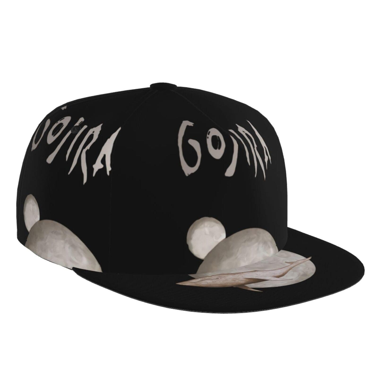 GenericGojiras Hat Flat-Brimmed Baseball Cap Dad Ball Hat Snapback Hip Hop Cap for Men and Women Black