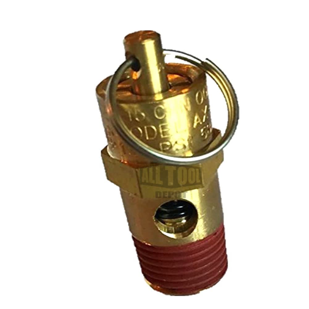 New 1/4" NPT 120 PSI 47 SCFM Air Compressor Relief Pressure Safety Valve, Tank Pop Off