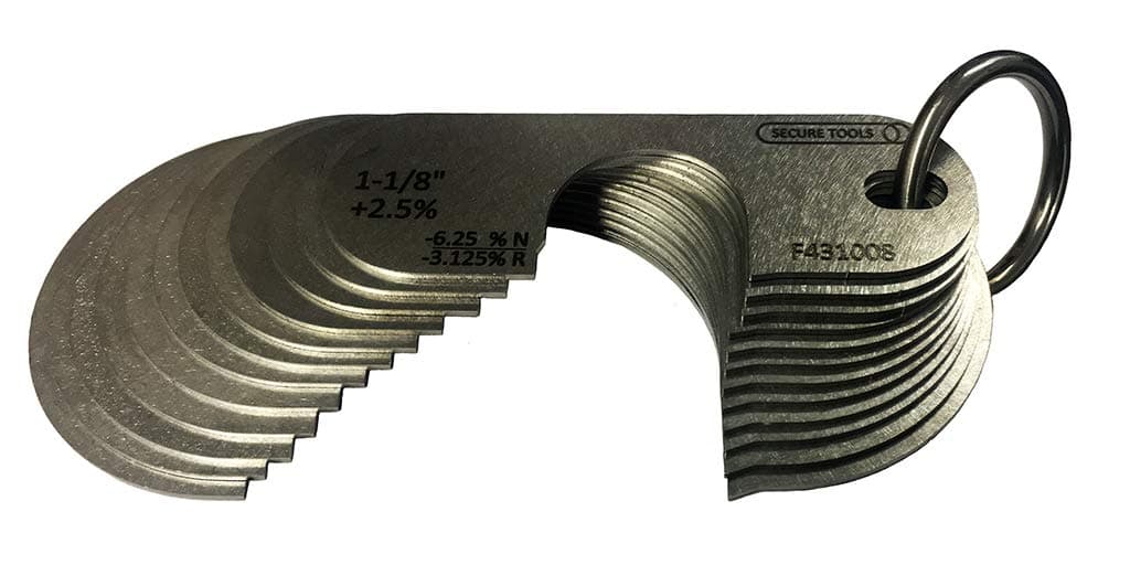 +2.5% Imperial Wire Rope and Sheave Gauge 1/2" to 1" (9 Gauges)