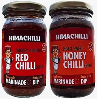 HIMACHILLI Multipurpose Red Chilli Pickle and Honey Chilli - Pack of 2