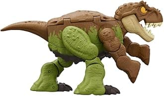 Jurassic World Dinosaur Transforming Toy, 11 Step Tyrannosaurus T Rex to Ankylosaurus Double Danger 2 in 1 Toy, Fierce Changers, HLP06