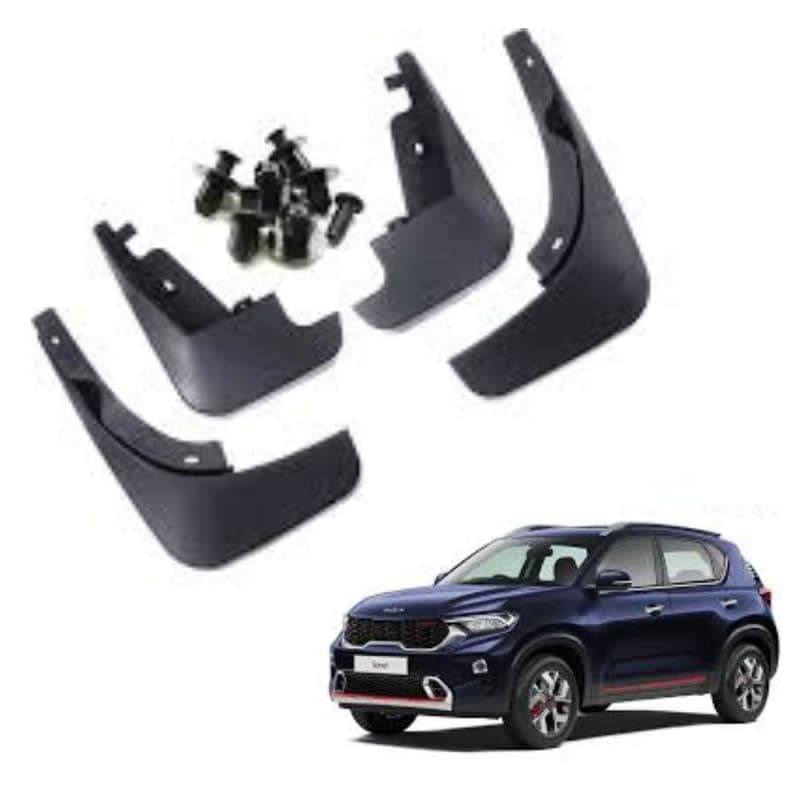 OEM Type Mud Flap for Car Kia Sonet Facelift 2024 Onwards, Black