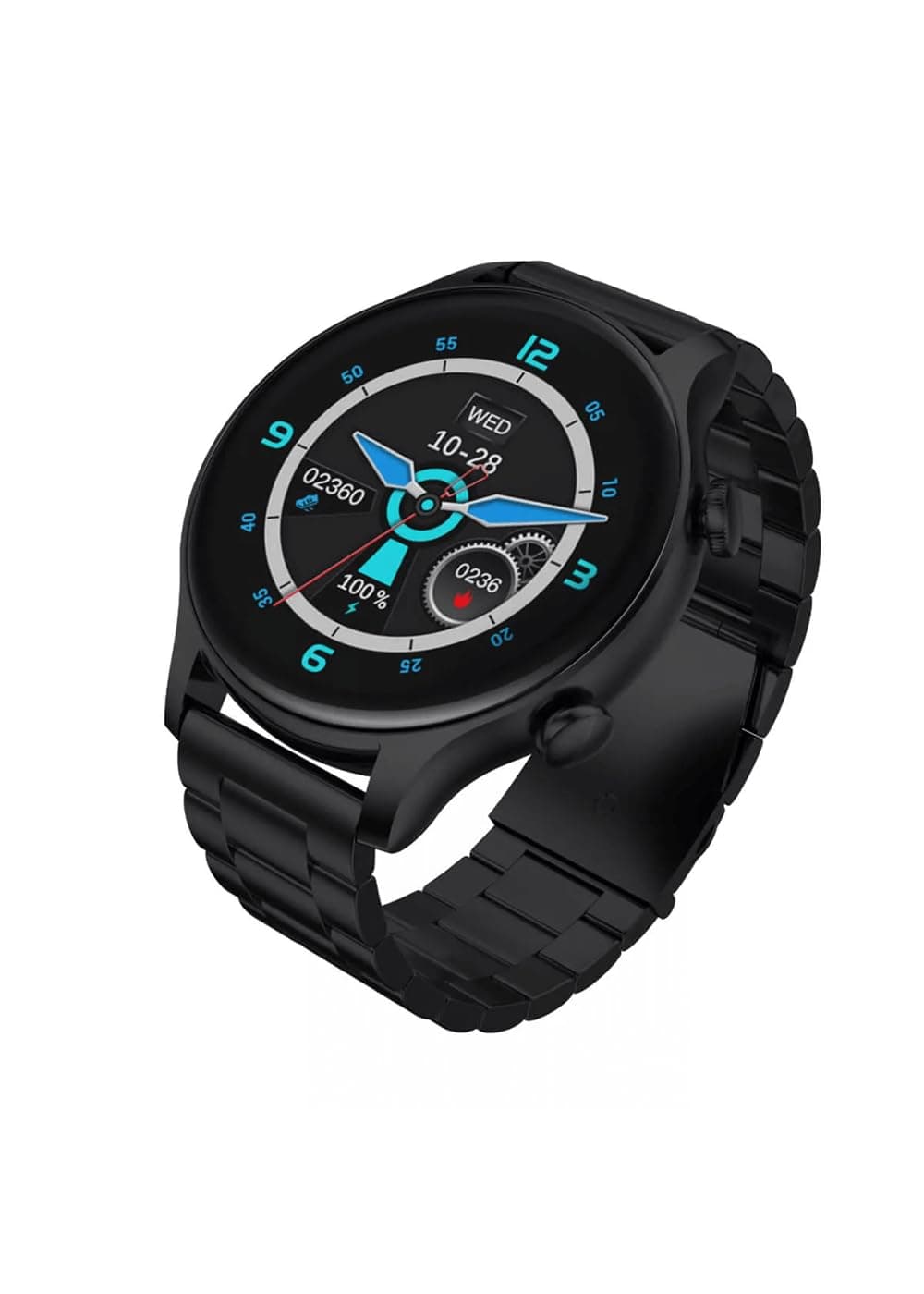 G-Tab GT6 Pro IP 68 Waterproof Smartwatch for Men with 1.39-inch Display, Bluetooth Calling, Blood Oxygen Monitoring, Heart Rate & Body Temperature Monitor, Extra Strap for Android iOS (Black)