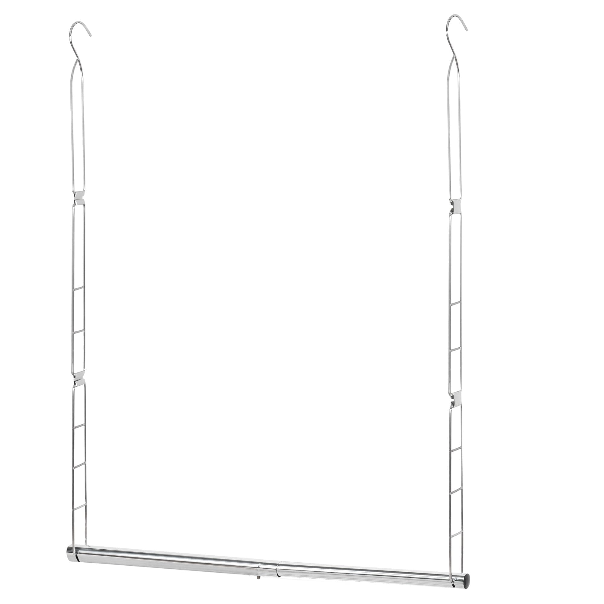 STORAGE MANIAC Hanging Closet Rod, Adjustable Width and Height Closet Hanging Organizer, Space-Saving Clothes Hanging Bar, Closet Extender Hanging Rod Double Closet Hanging Rod, 1 Pack Chrome