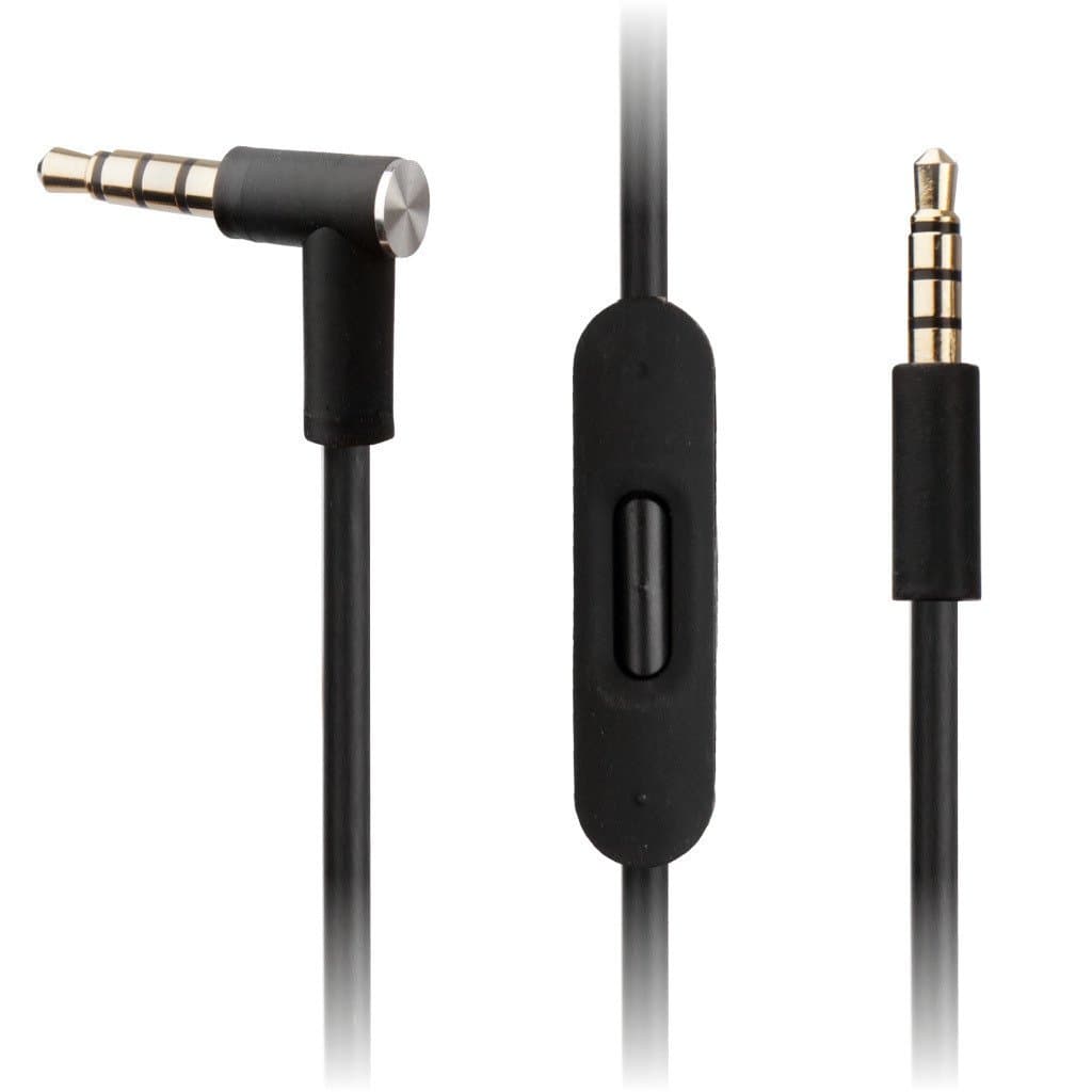 REYTID Audio Cable Compatible with Beats by Dr Dre Solo2 / Solo3 / Studio 2 & 3 Headphones w/Inline Remote, Volume Control and Microphone - Replacement Lead - Black