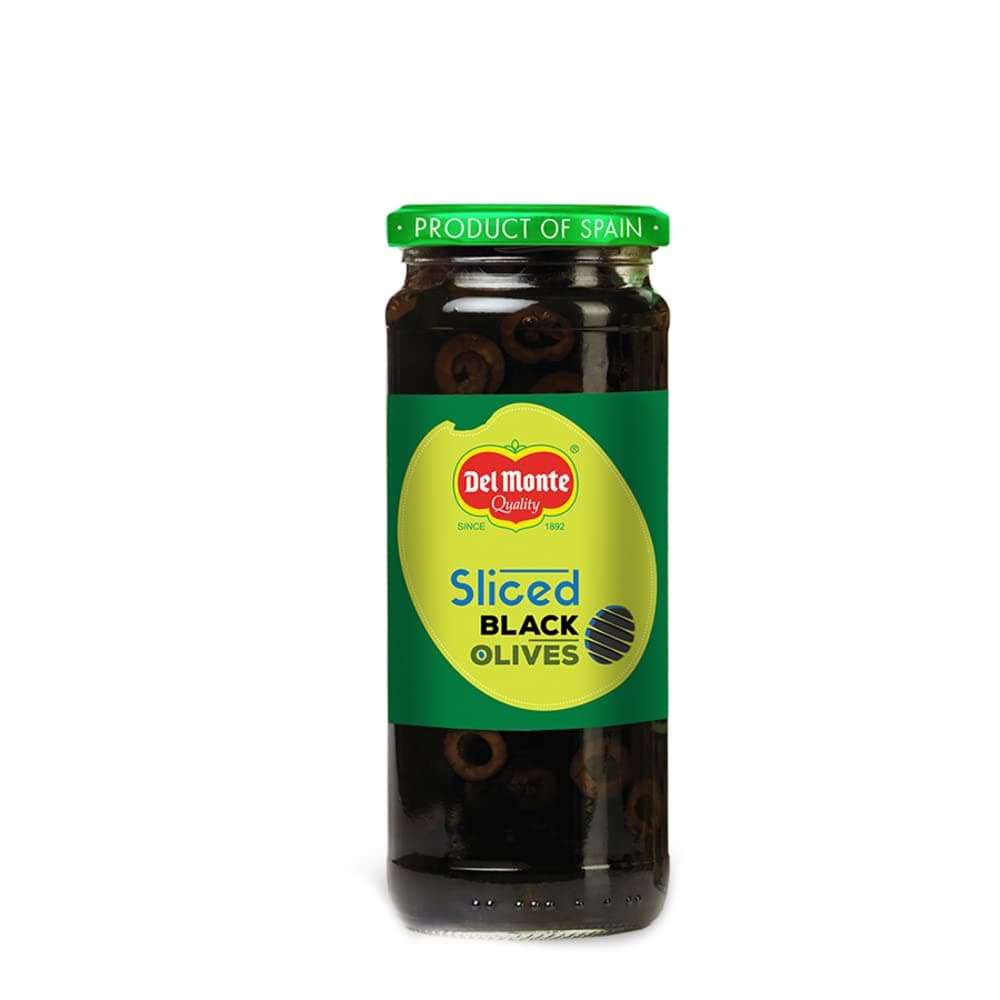 Black Sliced Olives 235g l Select Quality Olives Imported from Spain | Italian cuisine ingredient | Low Fat Ready-to-Eat Healthy Snack l 100% Natural and Evenly Cut | Suitable for Pizza, Pasta Topping, Garnishing Salad, Wraps | Source of Fibre, Gluten Free, No Added Preservatives