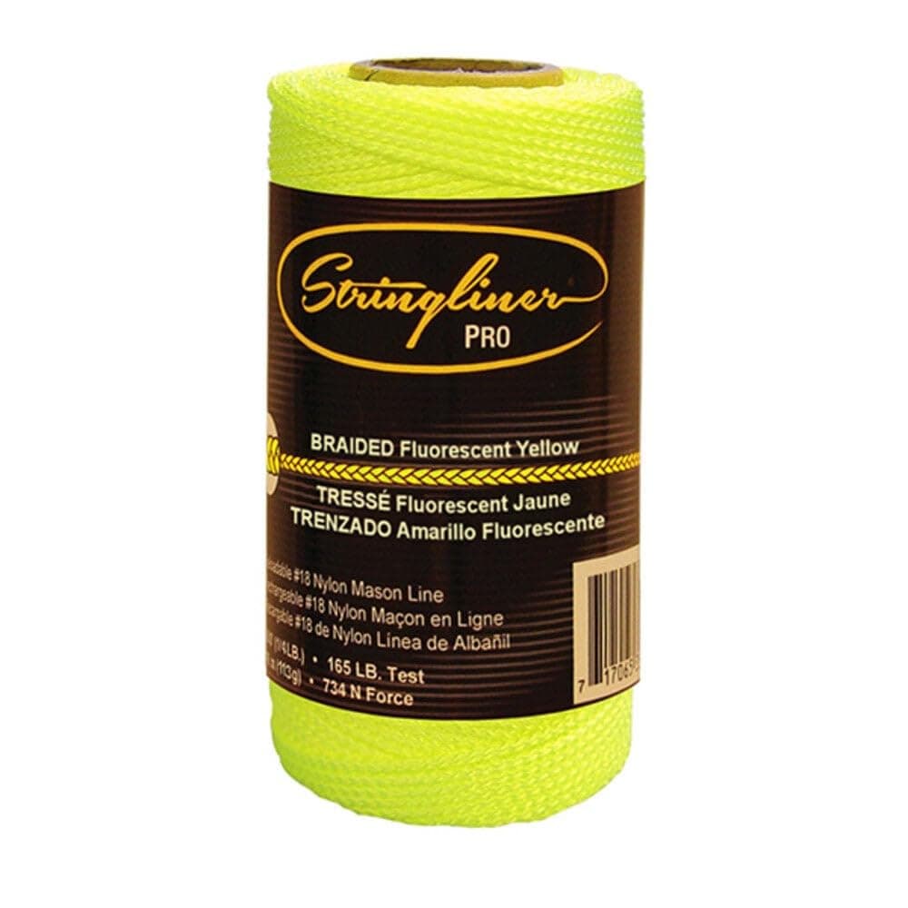 US Tape 35165#18 Construction Replacement Roll Braided FL. Yellow 250'